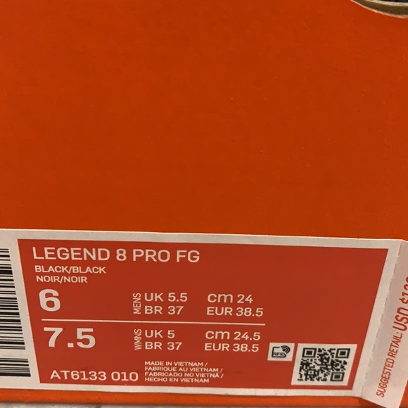 Never worn. Legend 8 PRO FG cleats. Runs small. - Picture 2 of 4